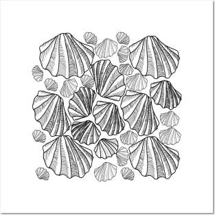 SEA SHELL PATTERN Posters and Art